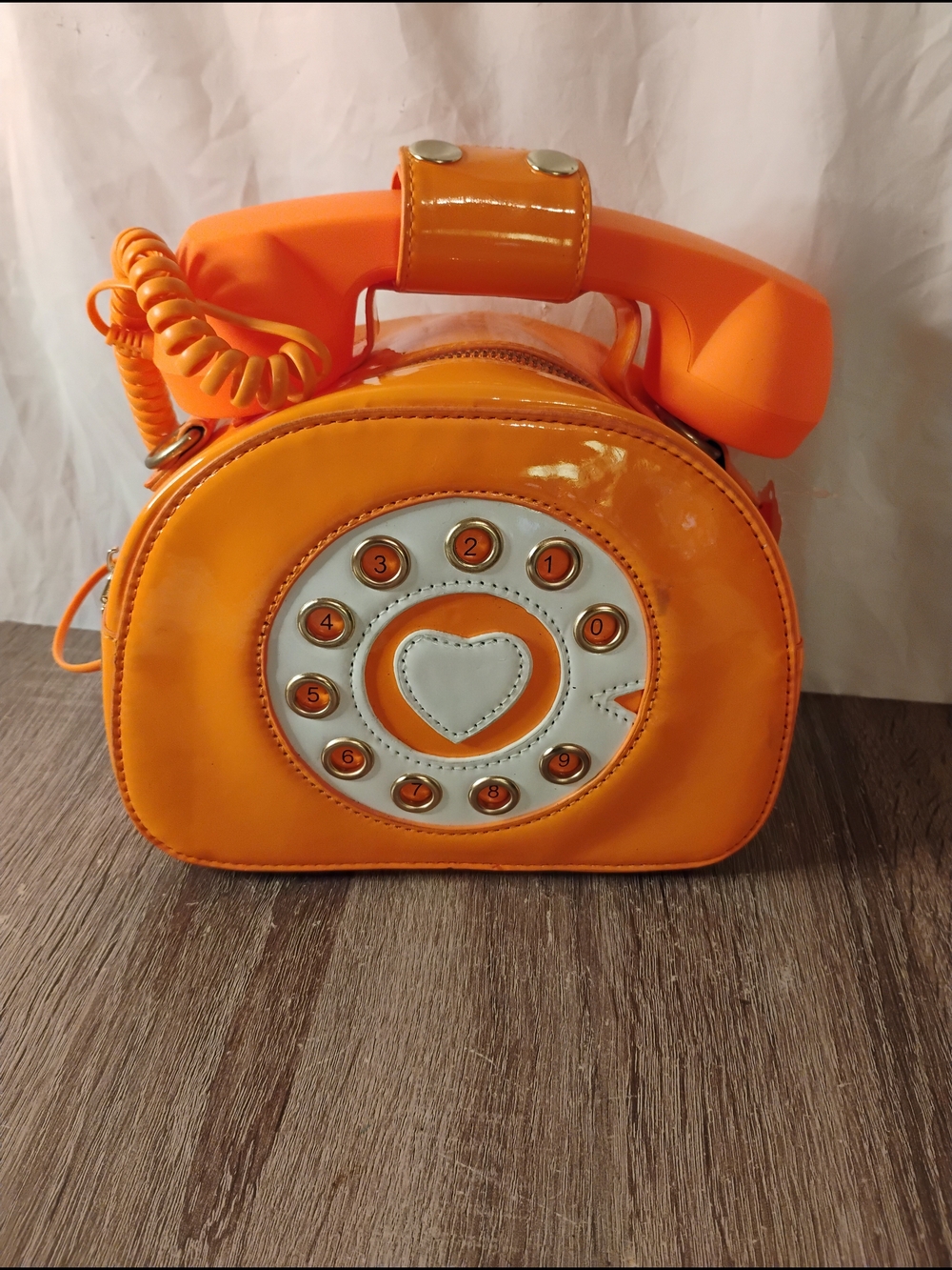 Novelty Rotary Telephone Vinyl Purse